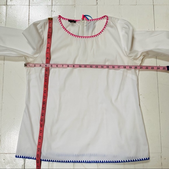 Talbots Embroidered Trim Bell Sleeve Top (size XS) - Picture 11 of 11